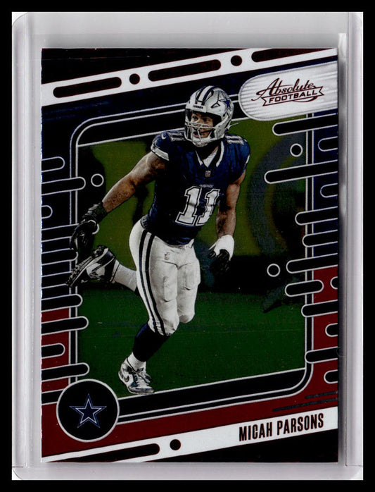2024 Panini Absolute #28 Micah Parsons Red & Blue Foil