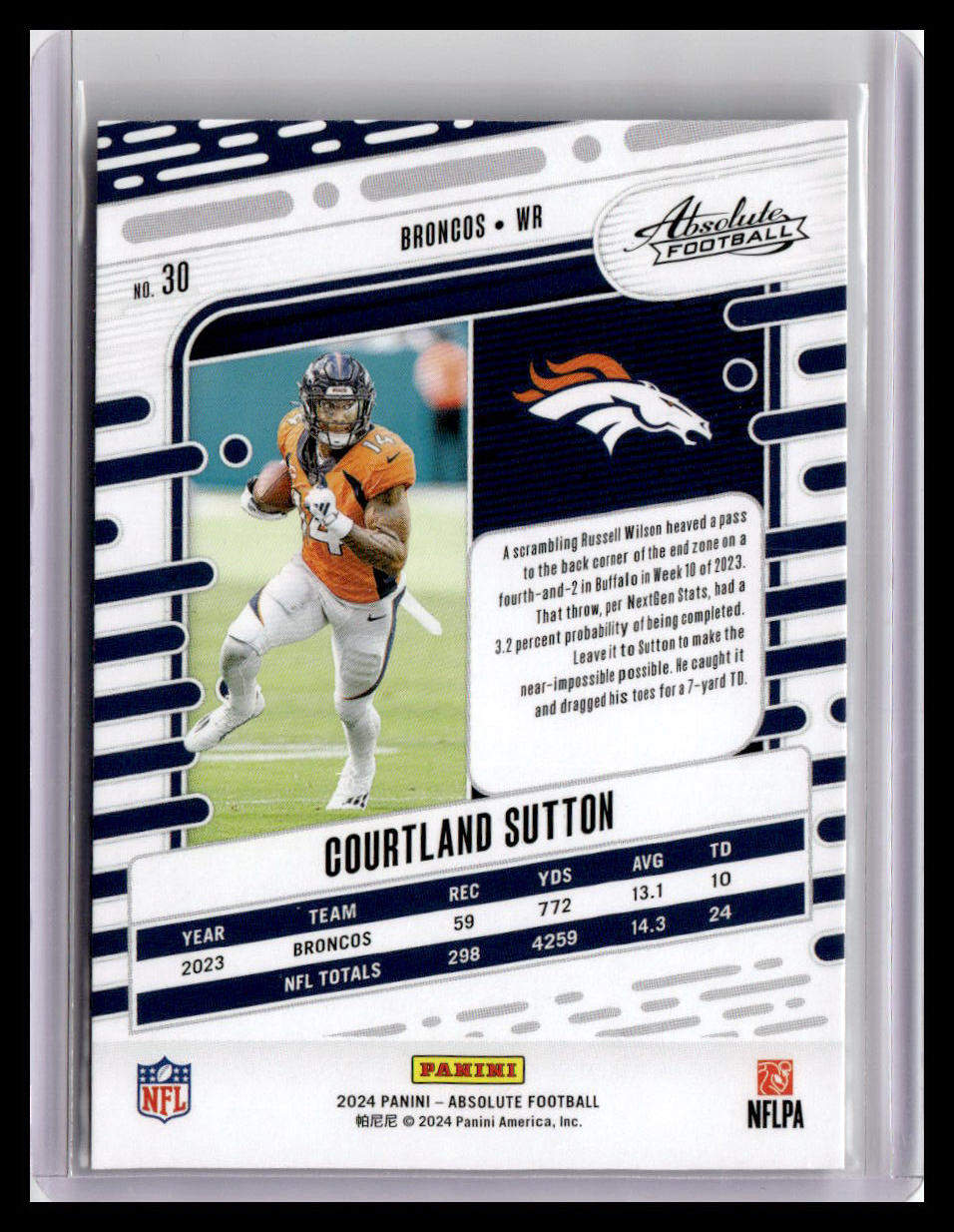 2024 Panini Absolute #30 Courtland Sutton