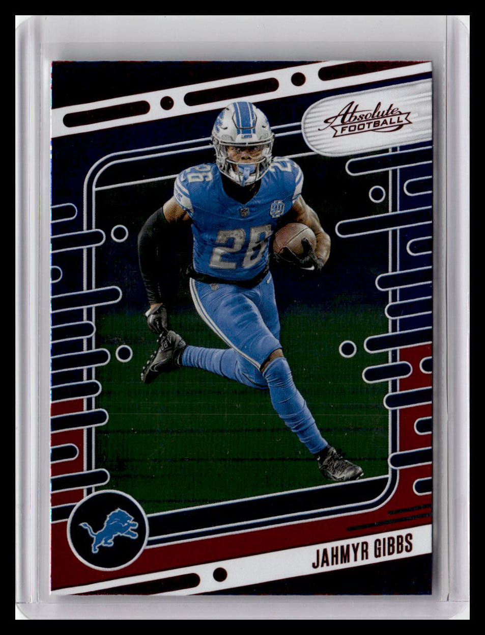 2024 Panini Absolute #36 Jahmyr Gibbs Red & Blue Foil