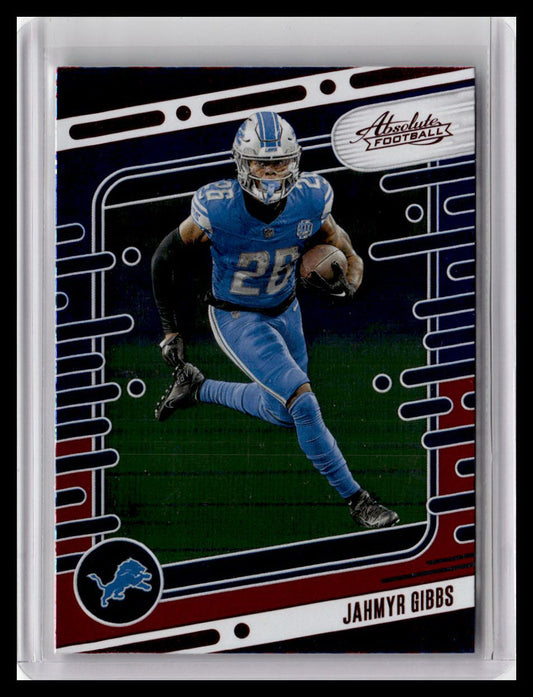 2024 Panini Absolute #36 Jahmyr Gibbs Red & Blue Foil
