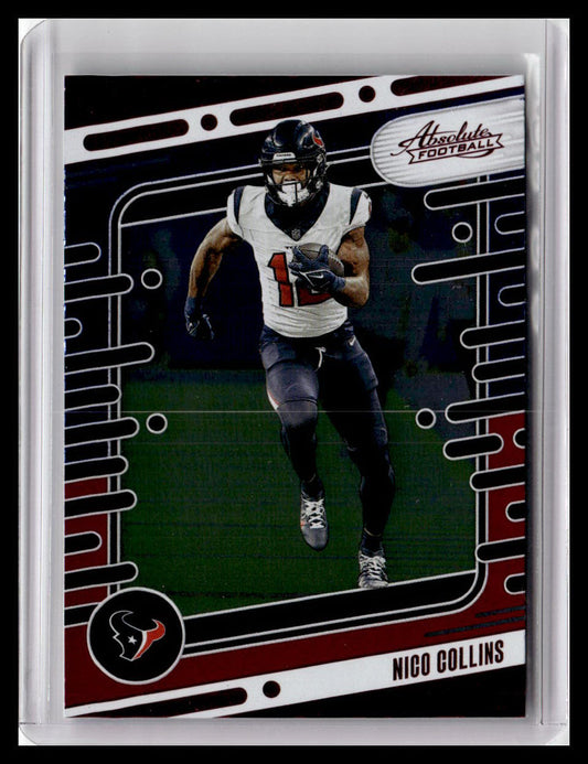 2024 Panini Absolute #43 Nico Collins Red & Blue Foil