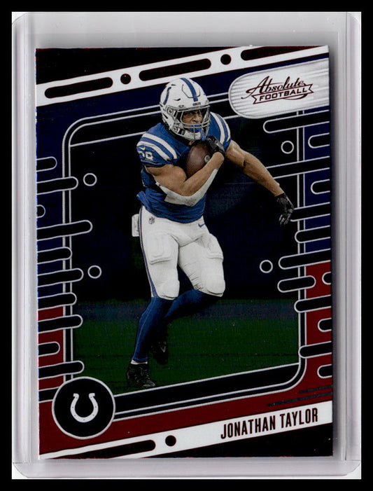 2024 Panini Absolute #46 Jonathan Taylor Red & Blue Foil