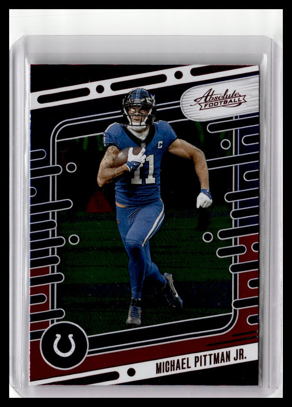 2024 Panini Absolute #45 Michael Pittman Jr. Red & Blue Foil