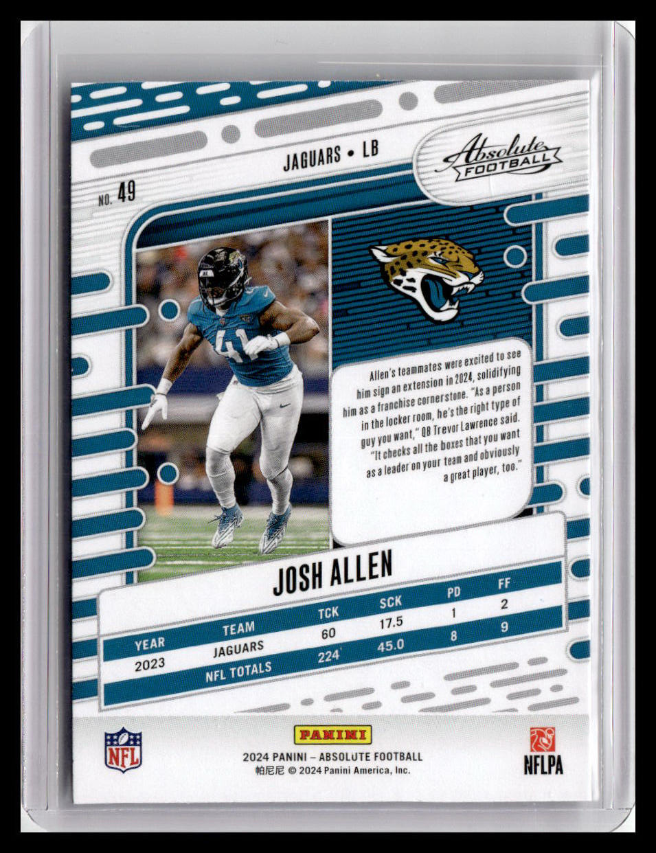 2024 Panini Absolute #49 Josh Hines-Allen