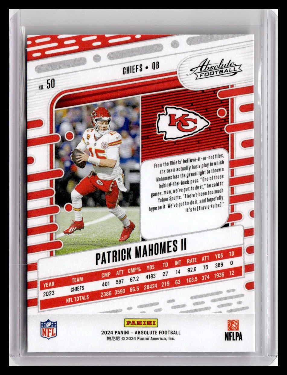 2024 Panini Absolute #50 Patrick Mahomes II
