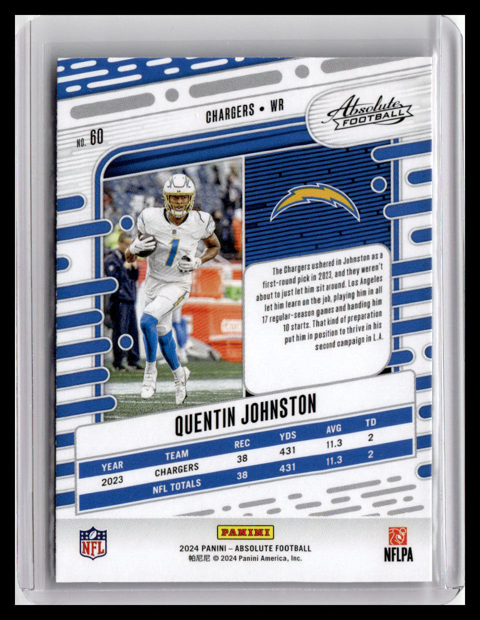 2024 Panini Absolute #60 Quentin Johnston