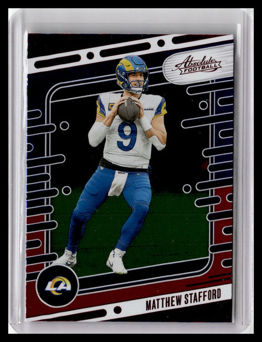 2024 Panini Absolute #64 Matthew Stafford Red & Blue Foil