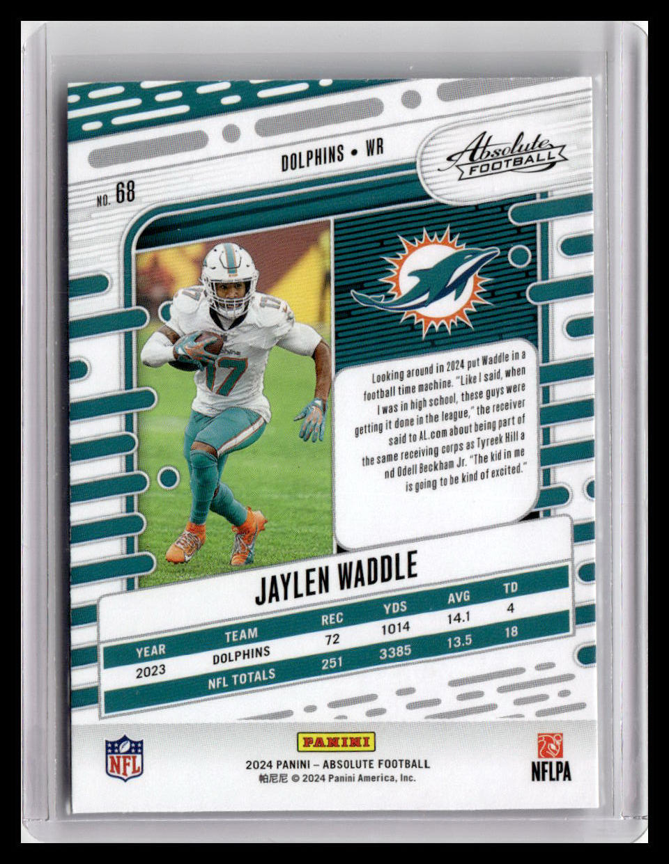 2024 Panini Absolute #68 Jaylen Waddle