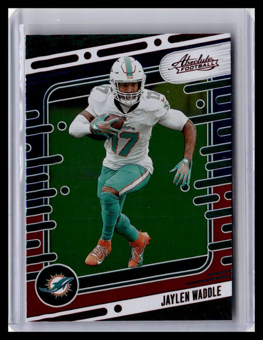 2024 Panini Absolute #68 Jaylen Waddle Red & Blue Foil