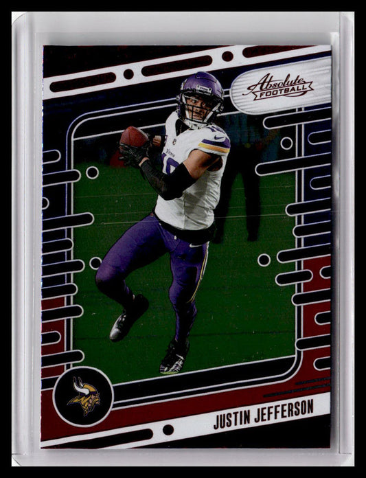 2024 Panini Absolute #69 Justin Jefferson Red & Blue Foil 1