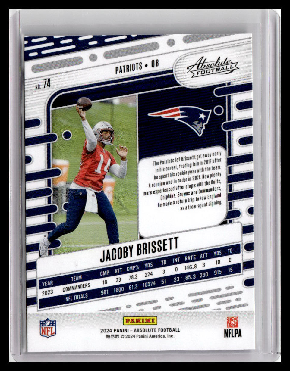 2024 Panini Absolute #74 Jacoby Brissett