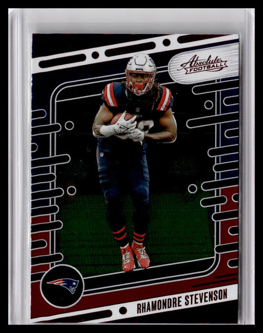 2024 Panini Absolute #73 Rhamondre Stevenson Red & Blue Foil