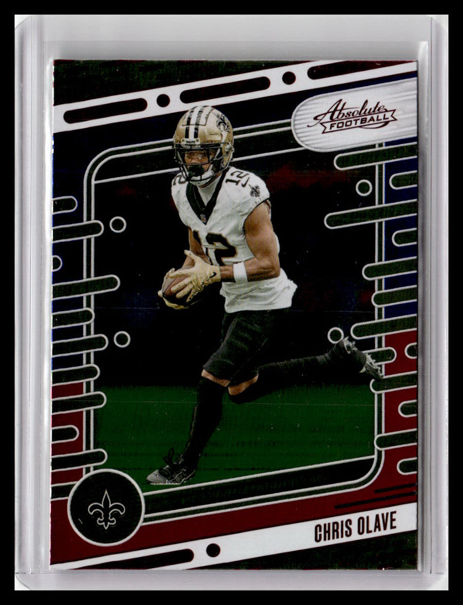 2024 Panini Absolute #77 Chris Olave Red & Blue Foil