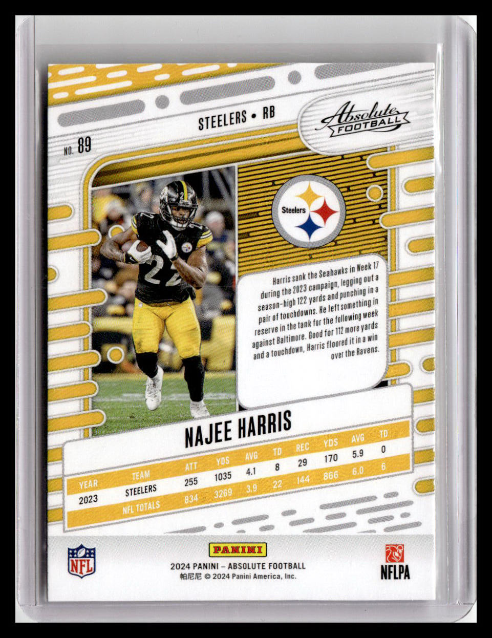 2024 Panini Absolute #89 Najee Harris
