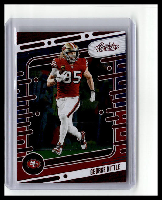 2024 Panini Absolute #92 George Kittle Red & Blue Foil