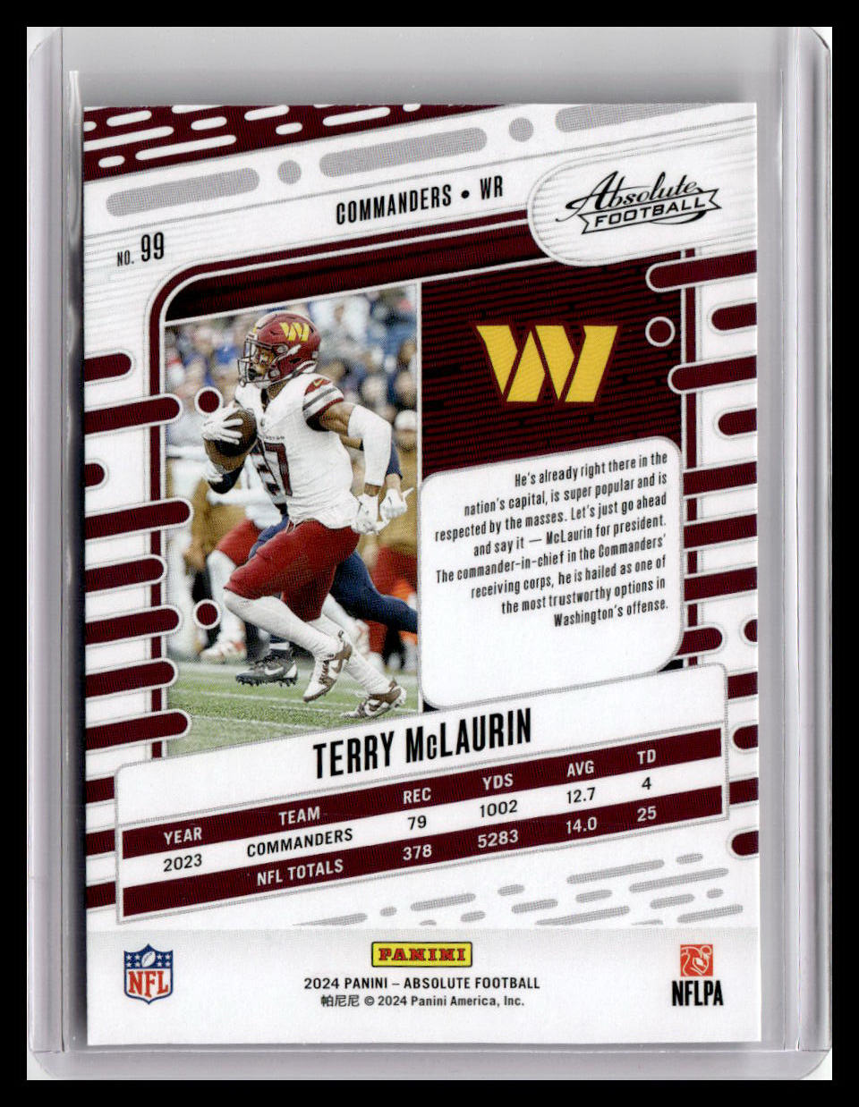 2024 Panini Absolute #99 Terry McLaurin