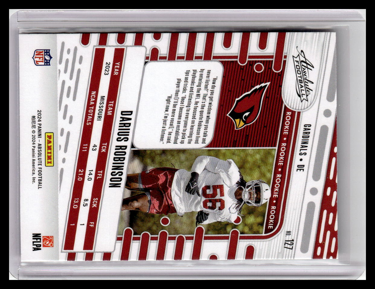 2024 Panini Absolute #127 Darius Robinson