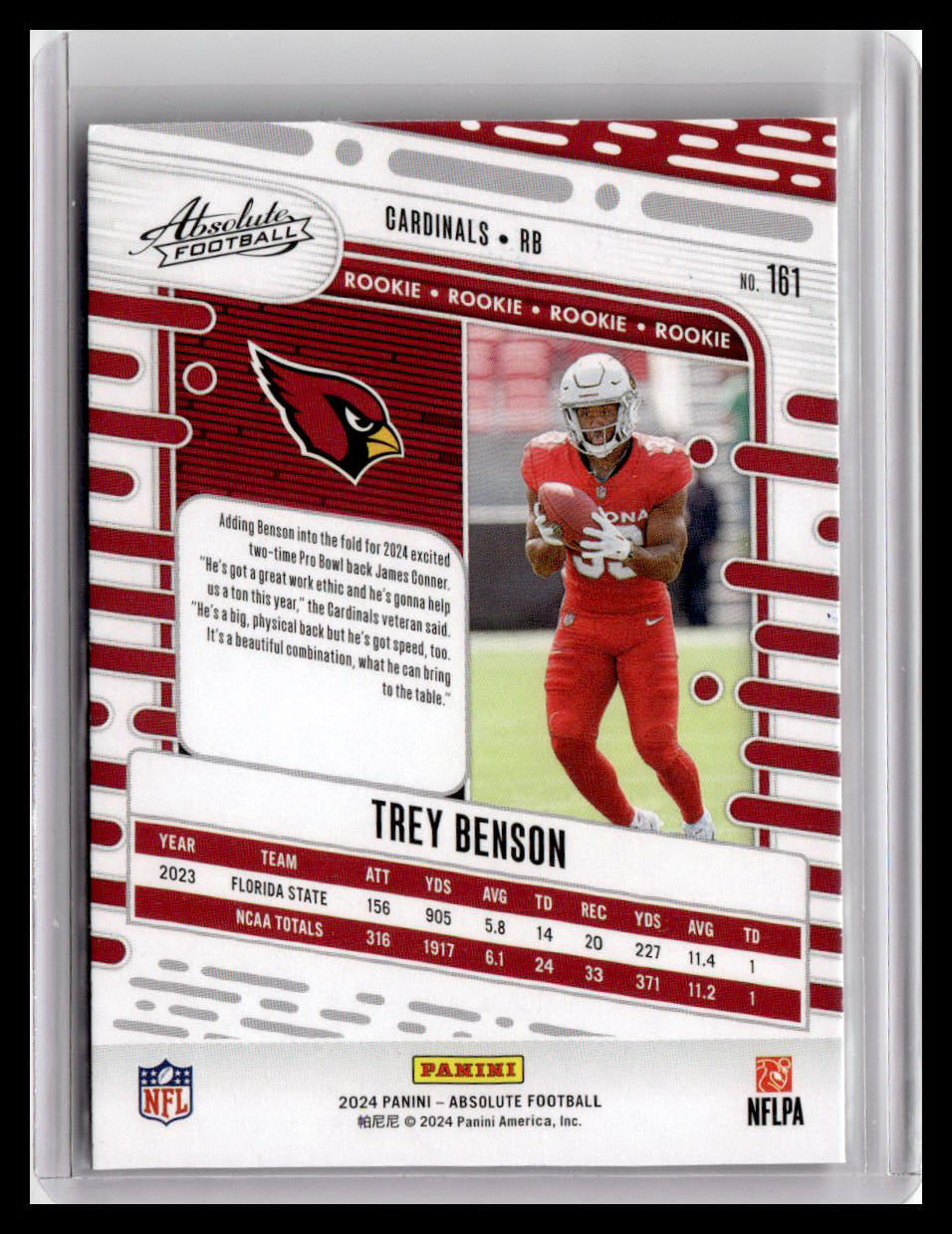 2024 Panini Absolute #161 Trey Benson