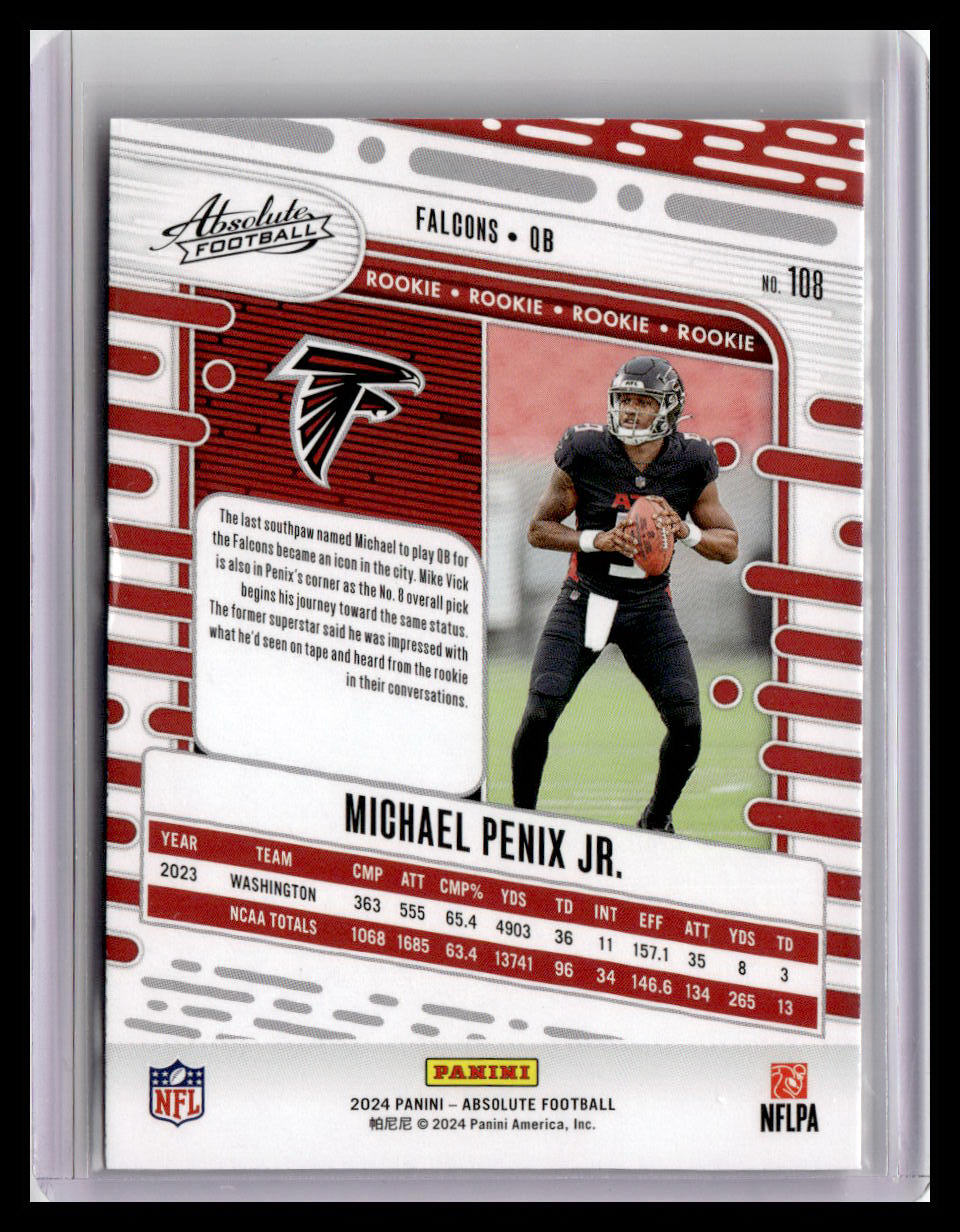 2024 Panini Absolute #108 Michael Penix Jr. (RC)