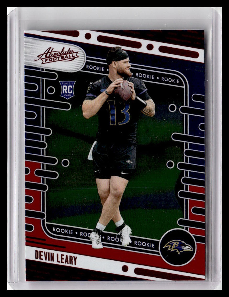 2024 Panini Absolute #198 Devin Leary Red & Blue Foil
