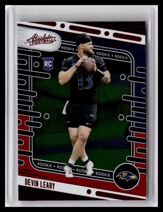 2024 Panini Absolute #198 Devin Leary Red & Blue Foil