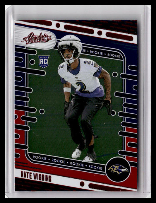 2024 Panini Absolute #130 Nate Wiggins Red & Blue Foil