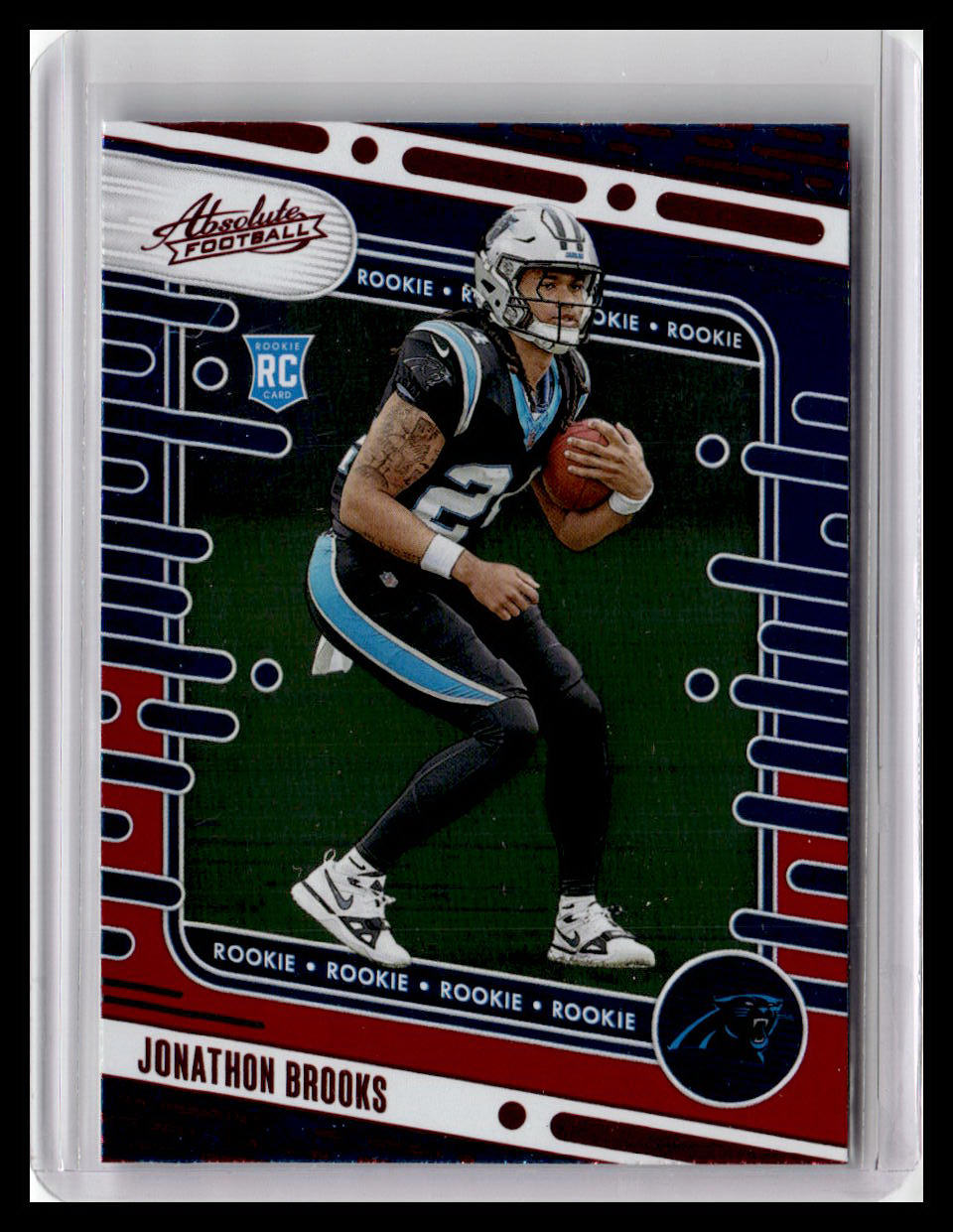 2024 Panini Absolute #146 Jonathon Brooks (RC) Red & Blue Foil