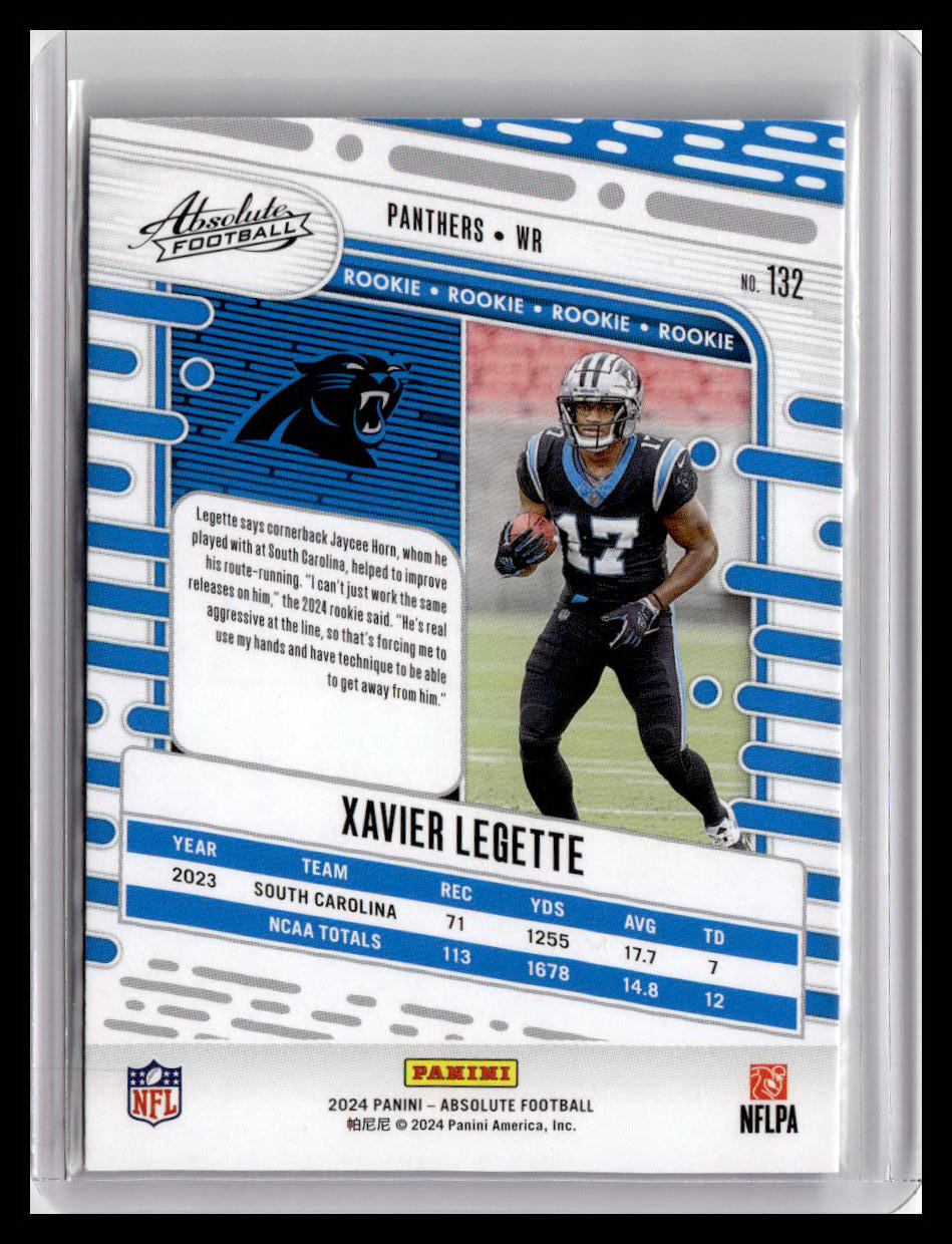 2024 Panini Absolute #132 Xavier Legette (RC)