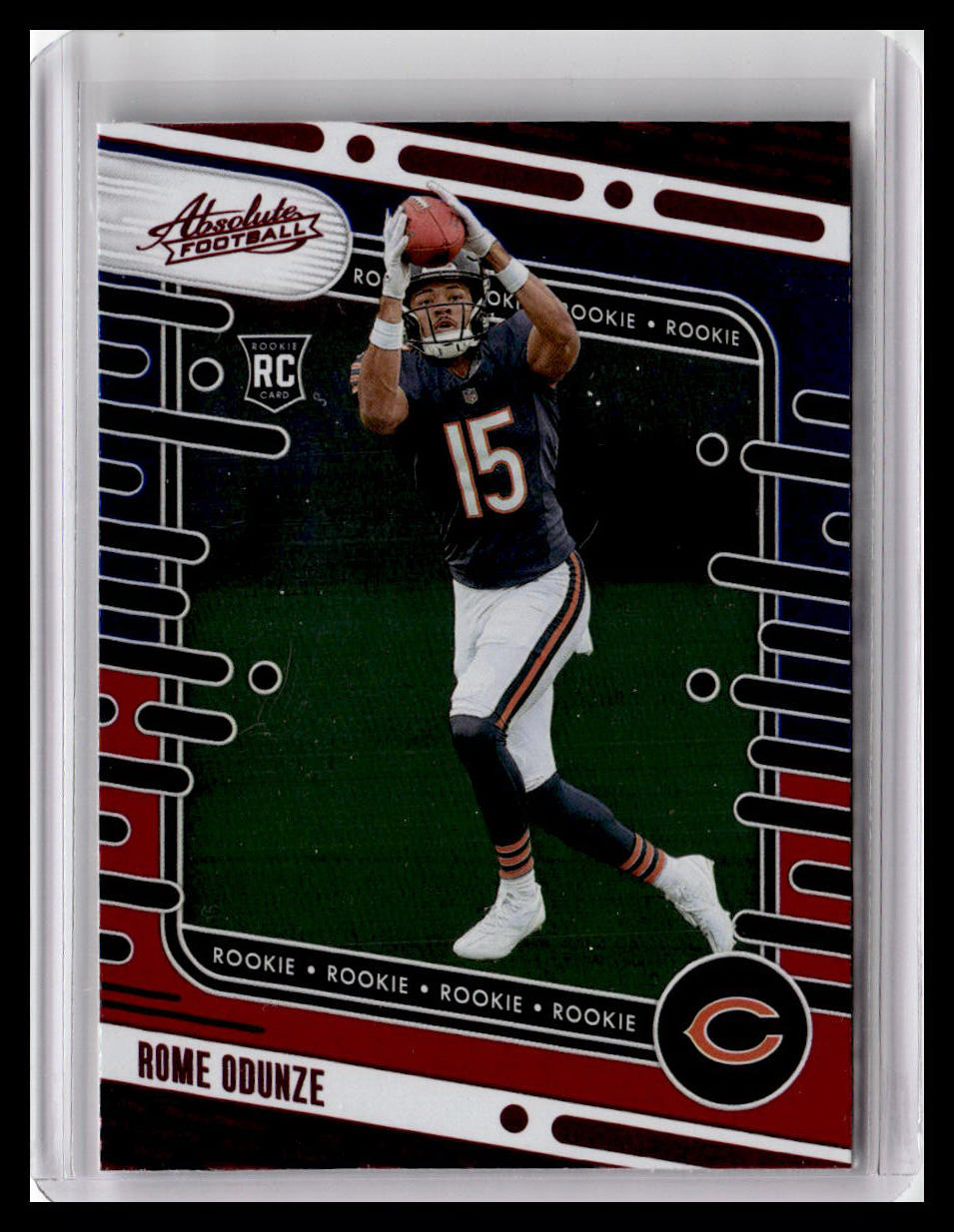 2024 Panini Absolute #109 Rome Odunze (RC) Red & Blue Foil