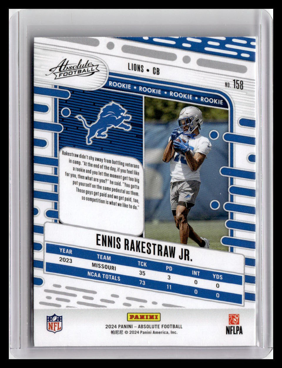 2024 Panini Absolute #158 Ennis Rakestraw Jr. (RC)
