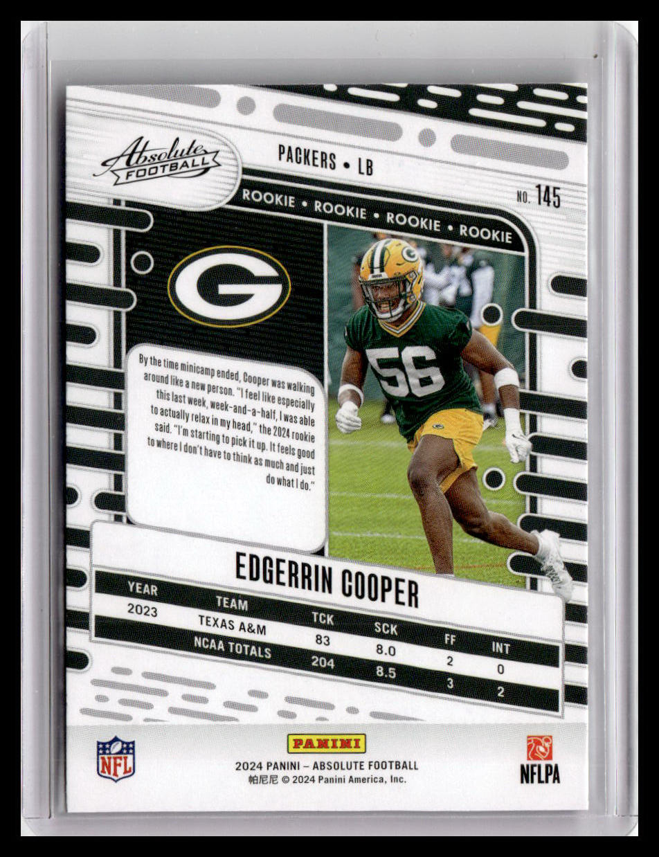 2024 Panini Absolute #145 Edgerrin Cooper (RC) Red & Blue Foil