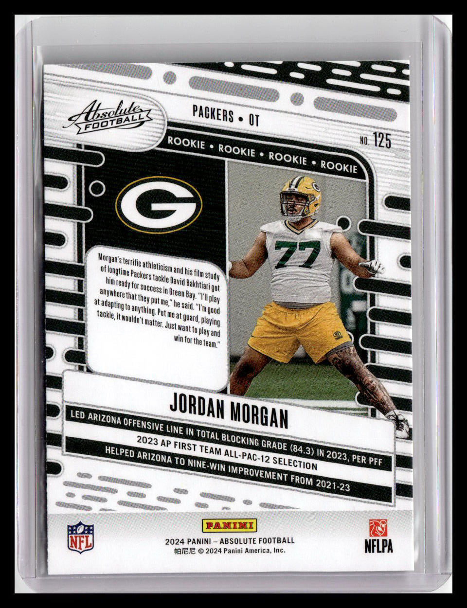 2024 Panini Absolute #125 Jordan Morgan (RC)