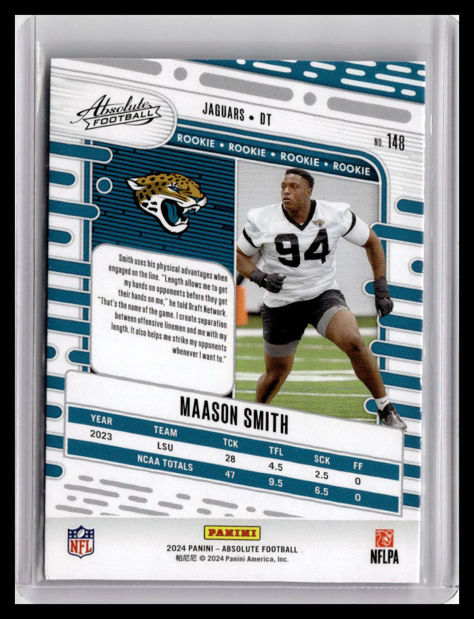 2024 Panini Absolute #148 Maason Smith (RC)
