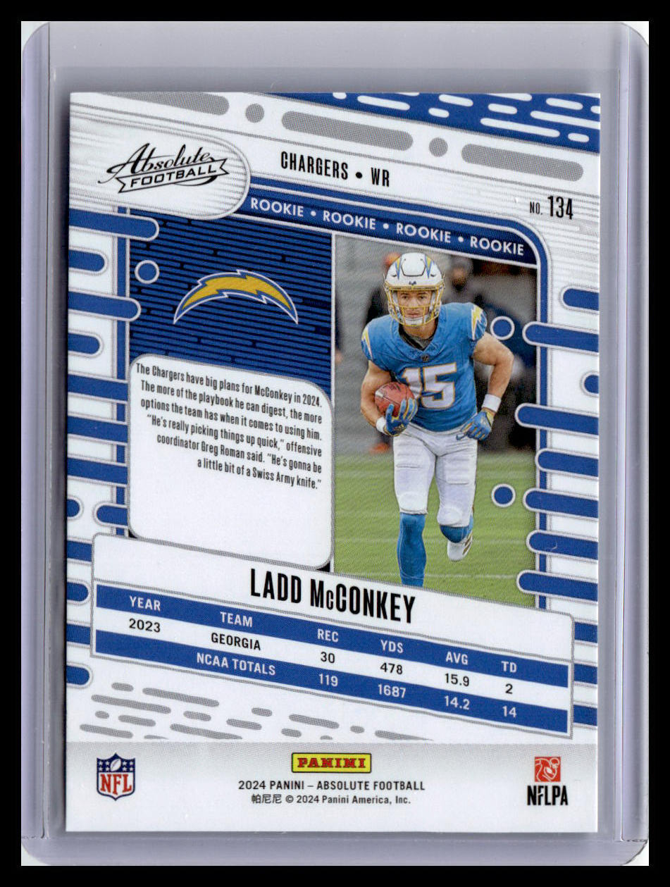 2024 Panini Absolute #134 Ladd McConkey (RC)