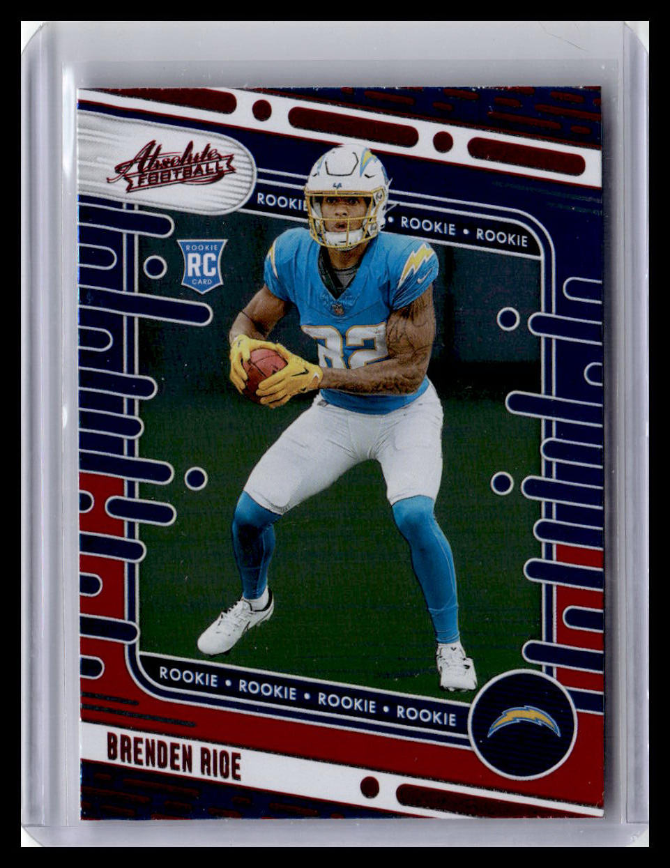 2024 Panini Absolute #199 Brenden Rice (RC) Red & Blue Foil