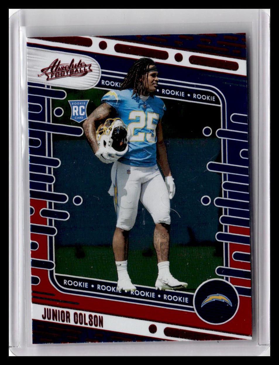 2024 Panini Absolute #162 Junior Colson (RC) Red & Blue Foil
