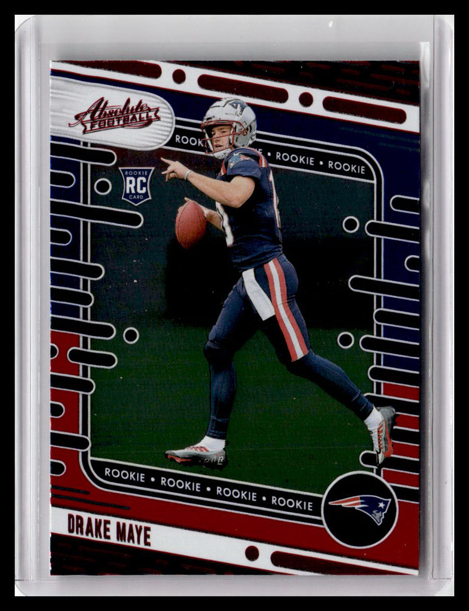 2024 Panini Absolute #103 Drake Maye (RC) Red & Blue Foil
