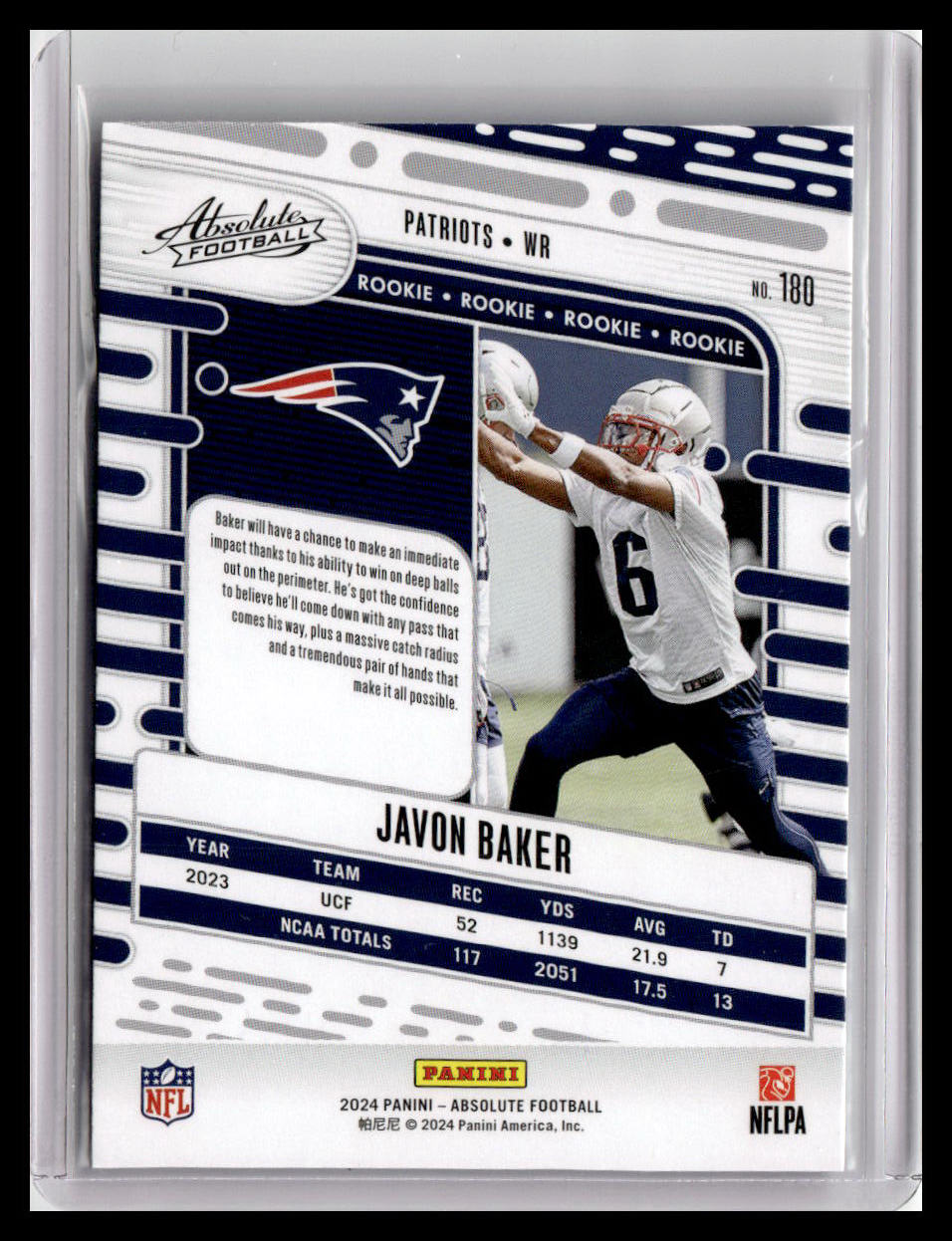 2024 Panini Absolute #180 Javon Baker (RC)