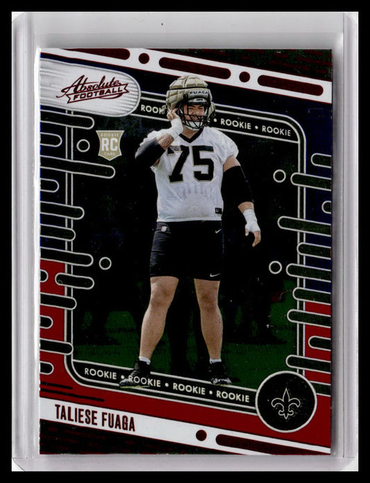 2024 Panini Absolute #114 Taliese Fuaga (RC) Red & Blue Foil