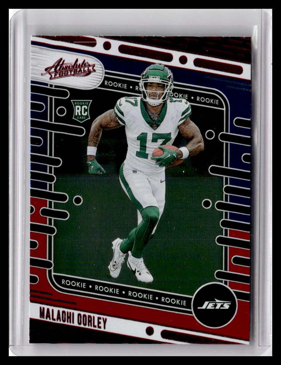 2024 Panini Absolute #160 Malachi Corley (RC) Red & Blue Foil