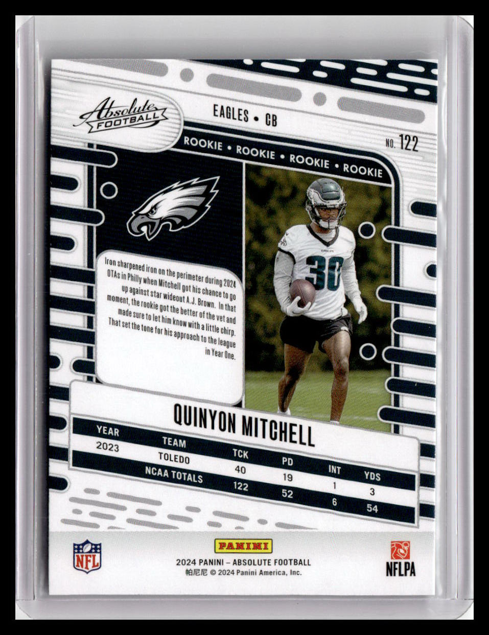 2024 Panini Absolute #122 Quinyon Mitchell (RC)