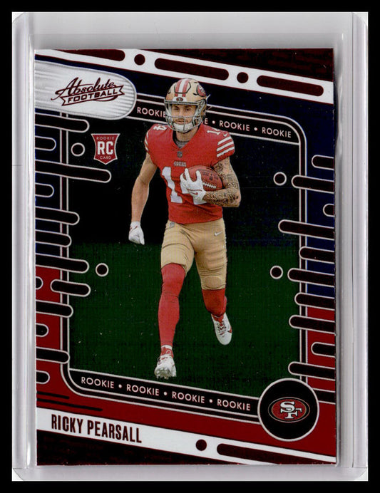 2024 Panini Absolute #131 Ricky Pearsall (RC) Red & Blue Foil