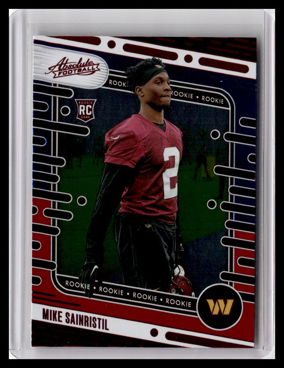 2024 Panini Absolute #150 Mike Sainristil (RC) Red & Blue Foil