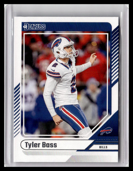 2024 Donruss #224 Tyler Bass Press Proof Blue