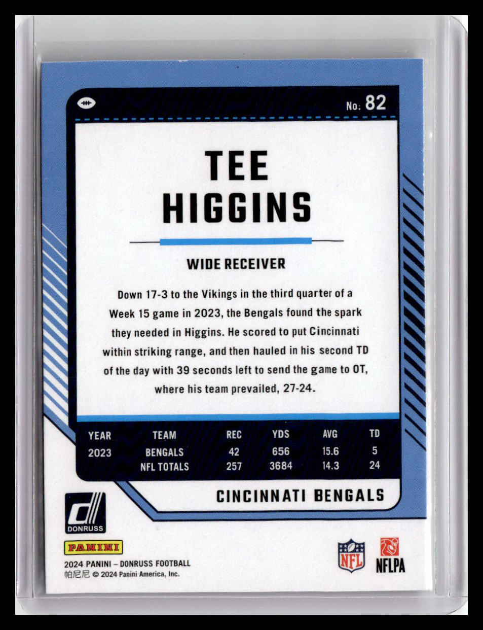 2024 Donruss #82 Tee Higgins