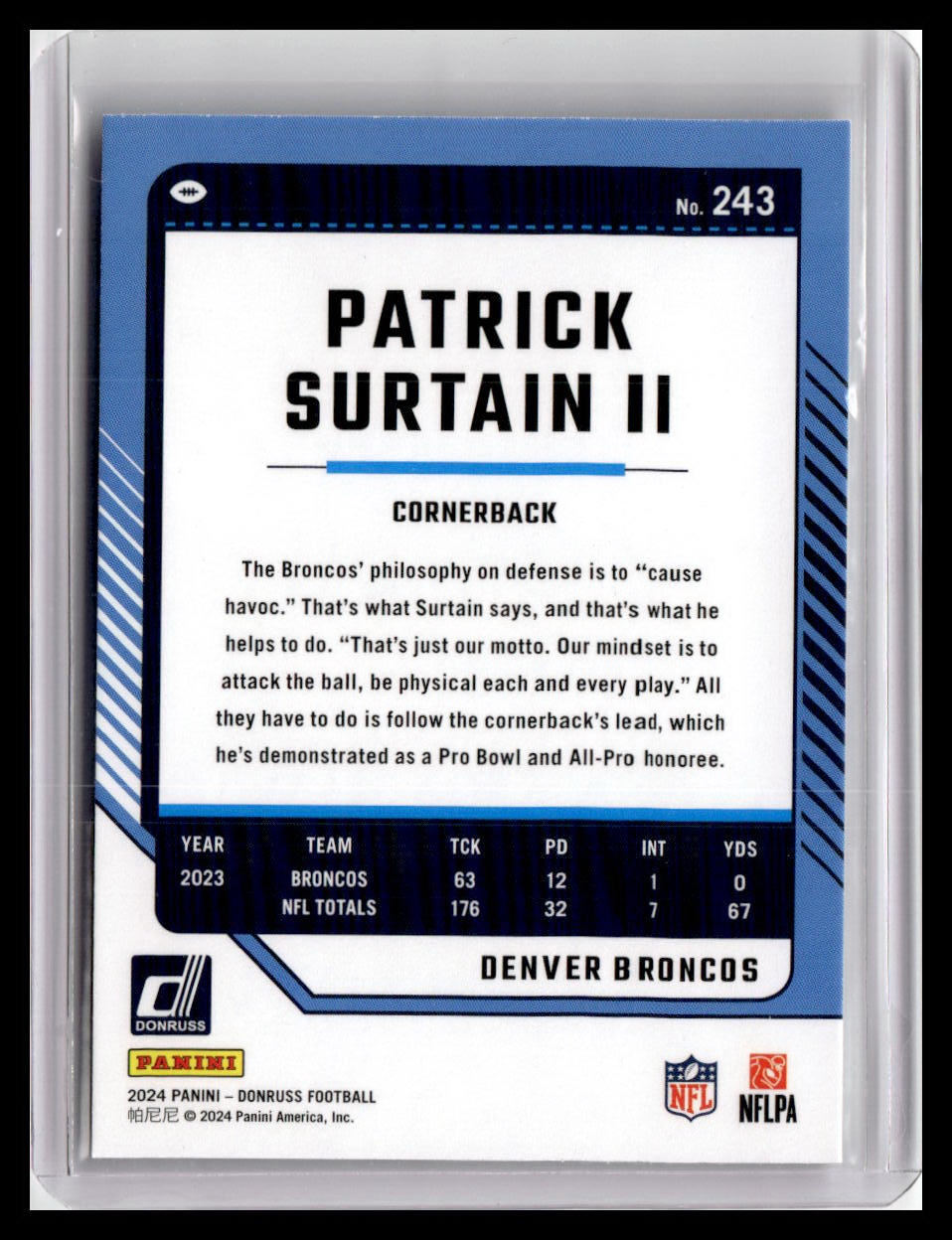 2024 Donruss #243 Patrick Surtain II