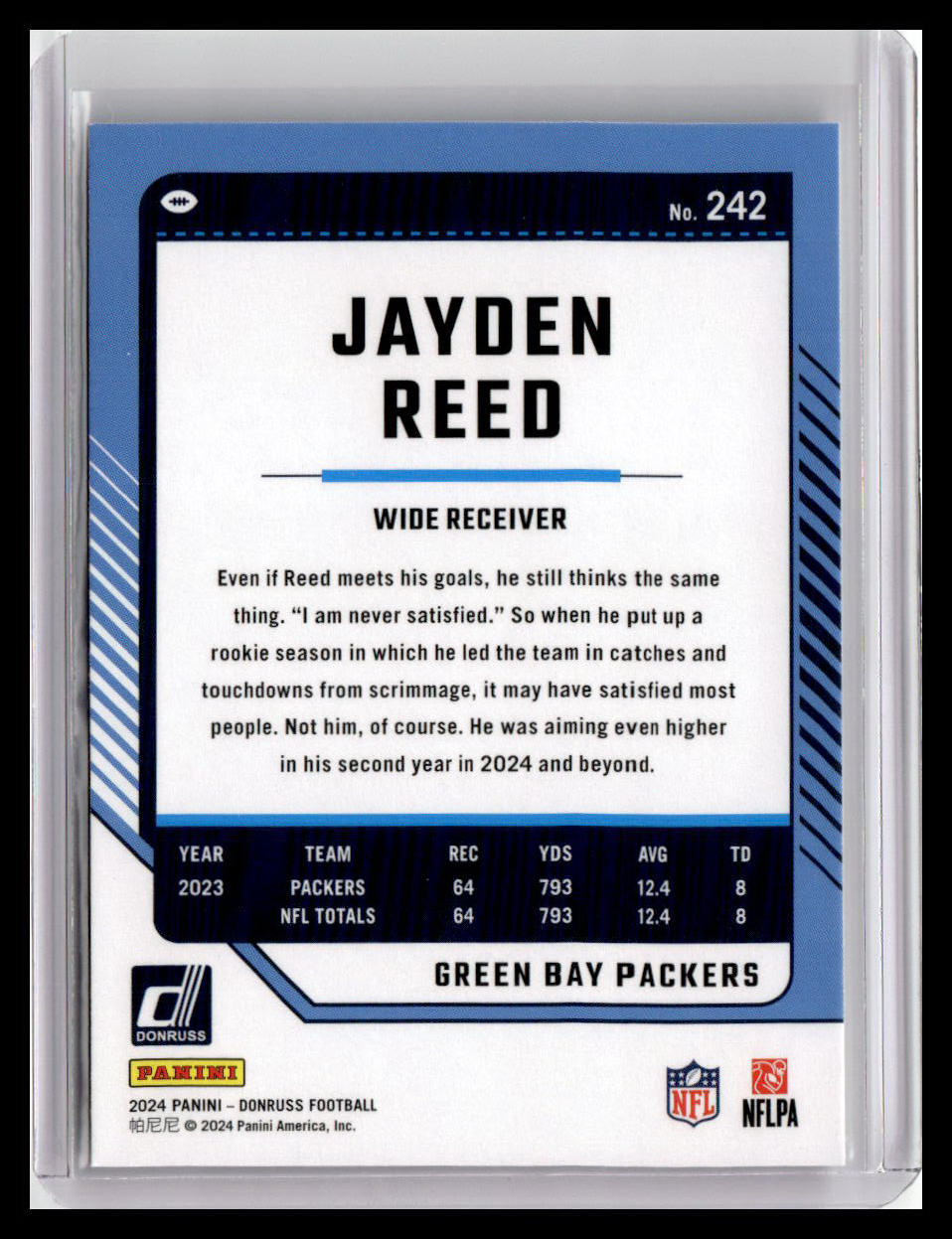2024 Donruss #242 Jayden Reed