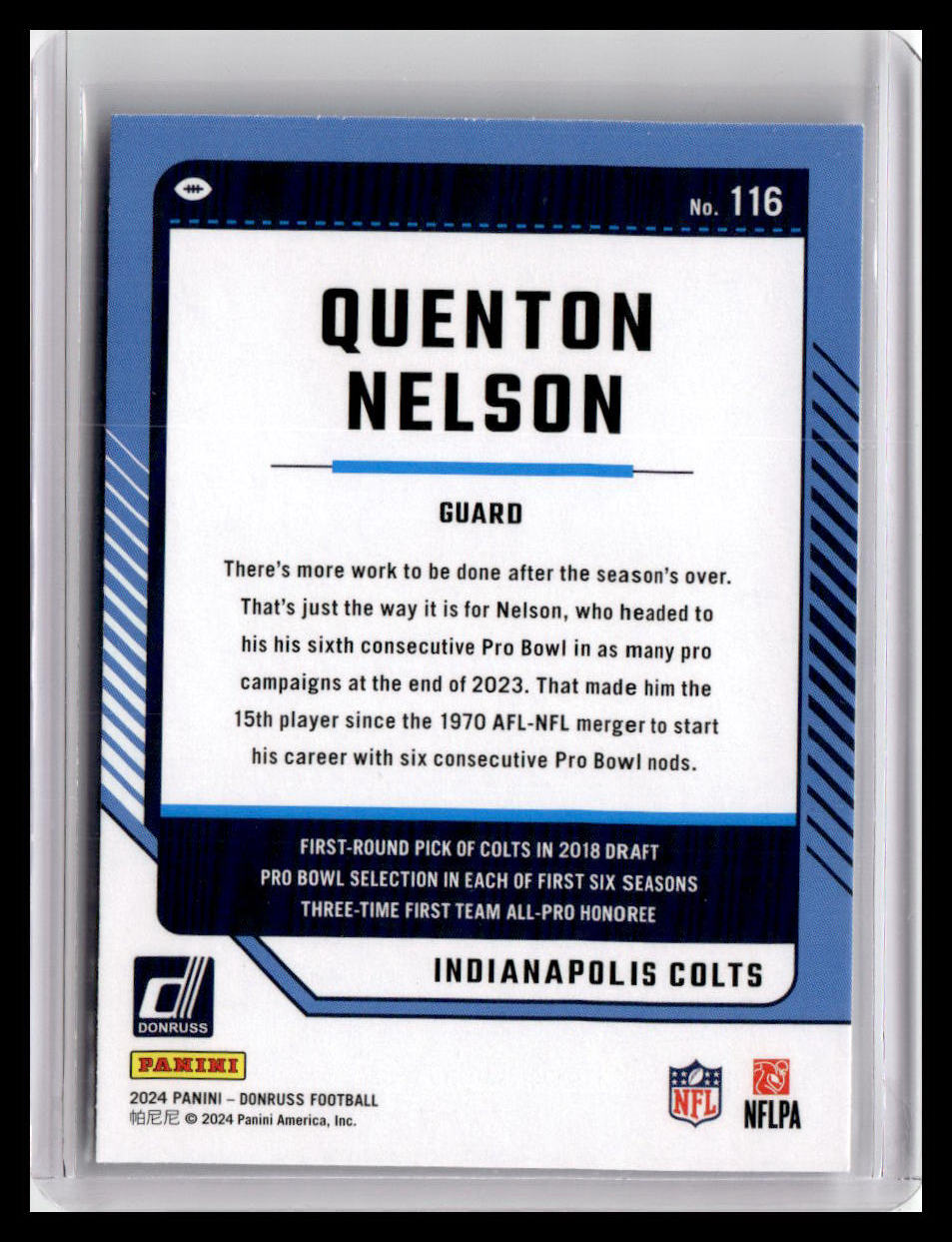 2024 Donruss #116 Quenton Nelson
