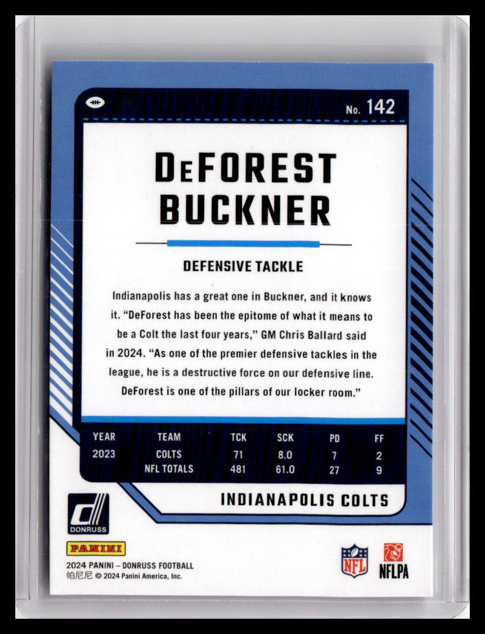 2024 Donruss #142 DeForest Buckner