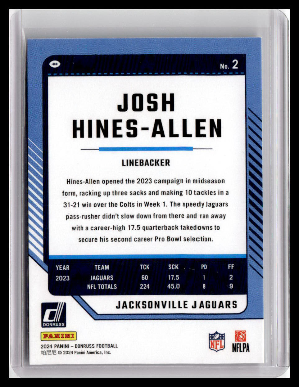 2024 Donruss #2 Josh Hines-Allen
